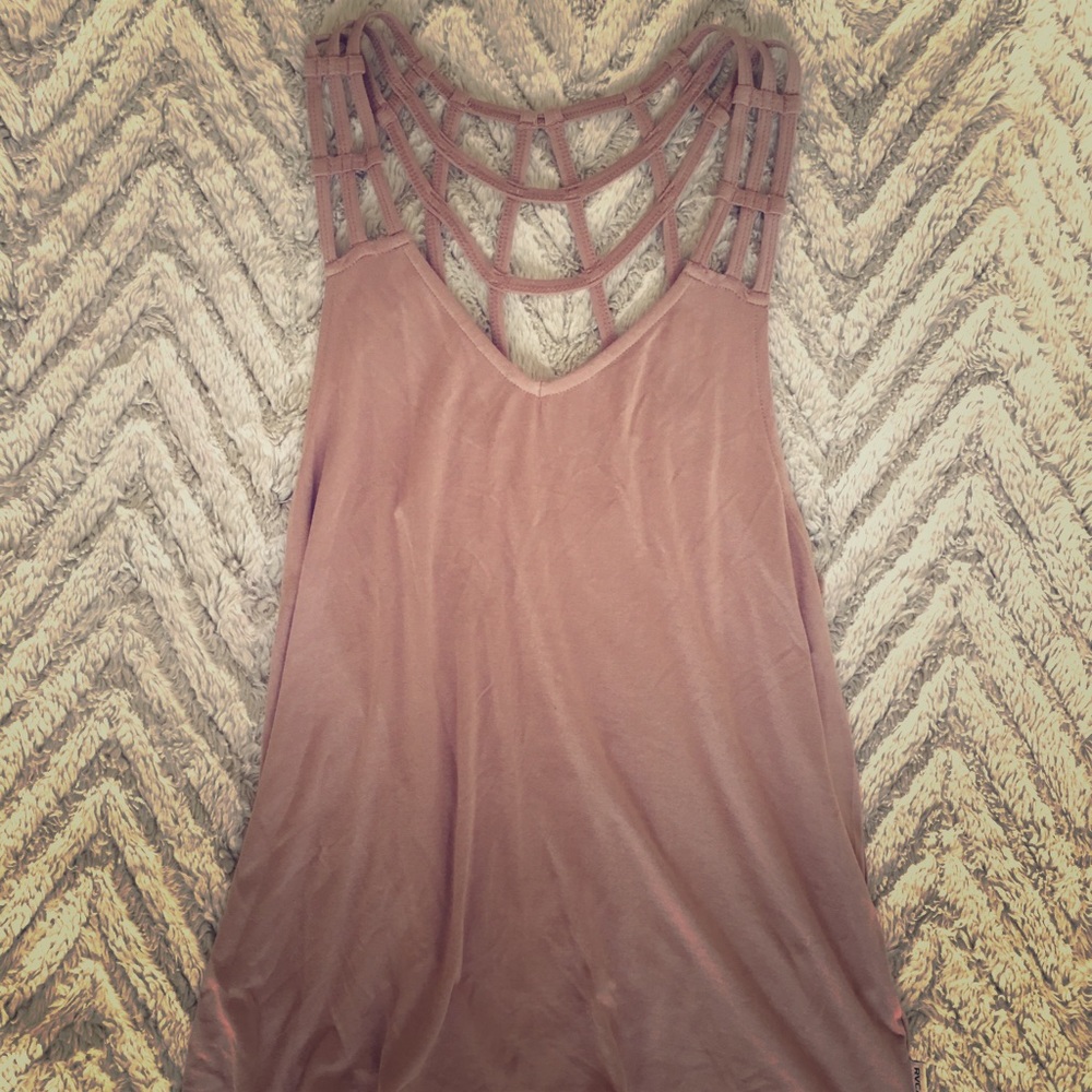 Size XS RVCA caged back tank top